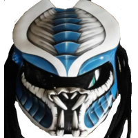 Predator Full Face White Blue